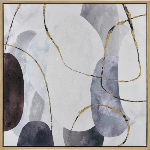 Kenner Framed Canvas Painting Wall Art in Multicolor & Gold