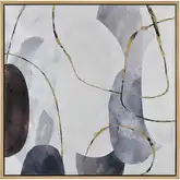 Kenner Framed Canvas Painting Wall Art in Multicolor & Gold