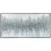 Kimble Framed Canvas Painting Wall Art in Black, White & Gray