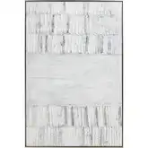 Lofi Canvas Painting Wall Art in White & Silver