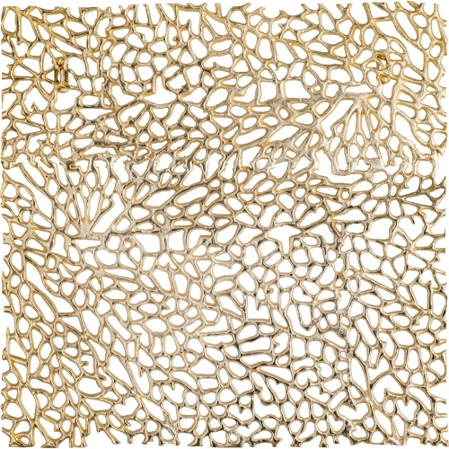 Mianus Dimensional Wall Art in Gold Aluminum
