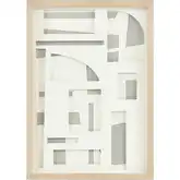 Paper I Dimensional Wall Art in Neutral Paper, Wood & Glass