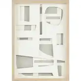 Paper II Dimensional Wall Art in Neutral Paper, Wood & Glass