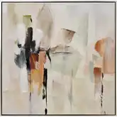 Pastel Abstract Framed Canvas Painting Wall Art in Multicolor