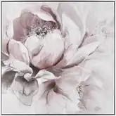 Petal Study Framed Canvas Painting Wall Art in Blush & Multicolor