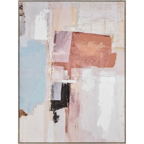 Rally Abstract Framed Canvas Painting Wall Art in Multicolor