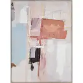 Rally Abstract Framed Canvas Painting Wall Art in Multicolor