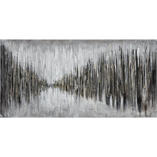 Retreat of The Grande Armee Canvas Painting Wall Art in Gray & Black
