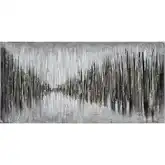 Retreat of The Grande Armee Canvas Painting Wall Art in Gray & Black