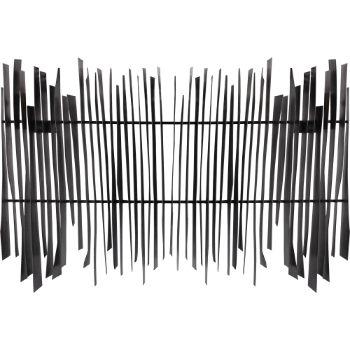 Ridge Dimensional Wall Art in Aged Black Iron