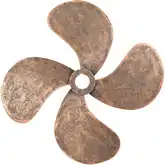 Ships Rudder Dimensional Wall Art in Antique Copper