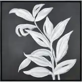 Silhouette I Framed Wall Art in White & Black