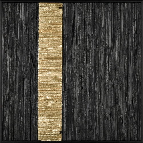 Stripe Wood II Dimensional Wall Art in Black