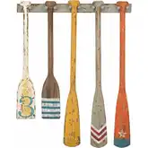 Summer Oars Dimensional Wall Art in Multicolor Wood