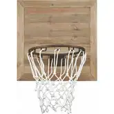 Swish Basketball Dimensional Wall Art in Wood, Blackened Bronze & White Fabric