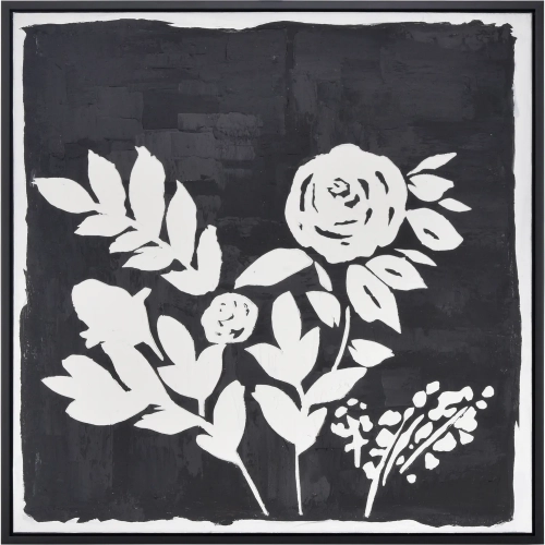 Umbra Wall Framed Art in White & Black Canvas