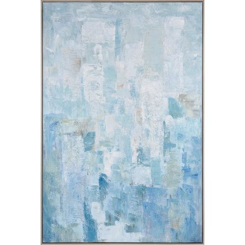 Varian Framed Canvas Painting Wall Art in Blue & White