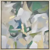 Verde Abstract Framed Wall Art in Green & Gold