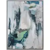 Verte Wall Framed Art in Green, Blue, White & Gray