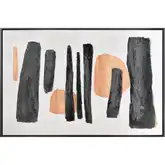 Wilkes Abstract Canvas Painting Wall Art in Multicolor & Black