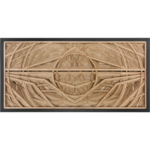Yggdrasil Dimensional Wall Art in Natural & Black Wood & Clear Glass