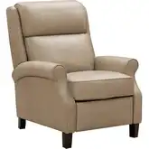 Amber Push Thru the Arms Recliner in Santa Fe Brandy Brown Leather