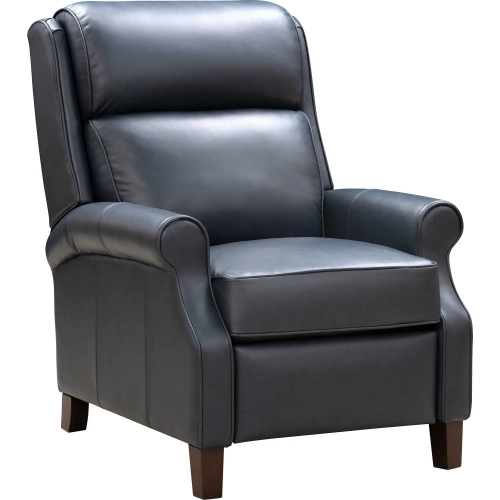 Amber Power Recliner with Power Head Rest in Santa Fe Ocean Blue Leather