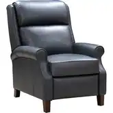 Amber Power Recliner with Power Head Rest in Santa Fe Ocean Blue Leather