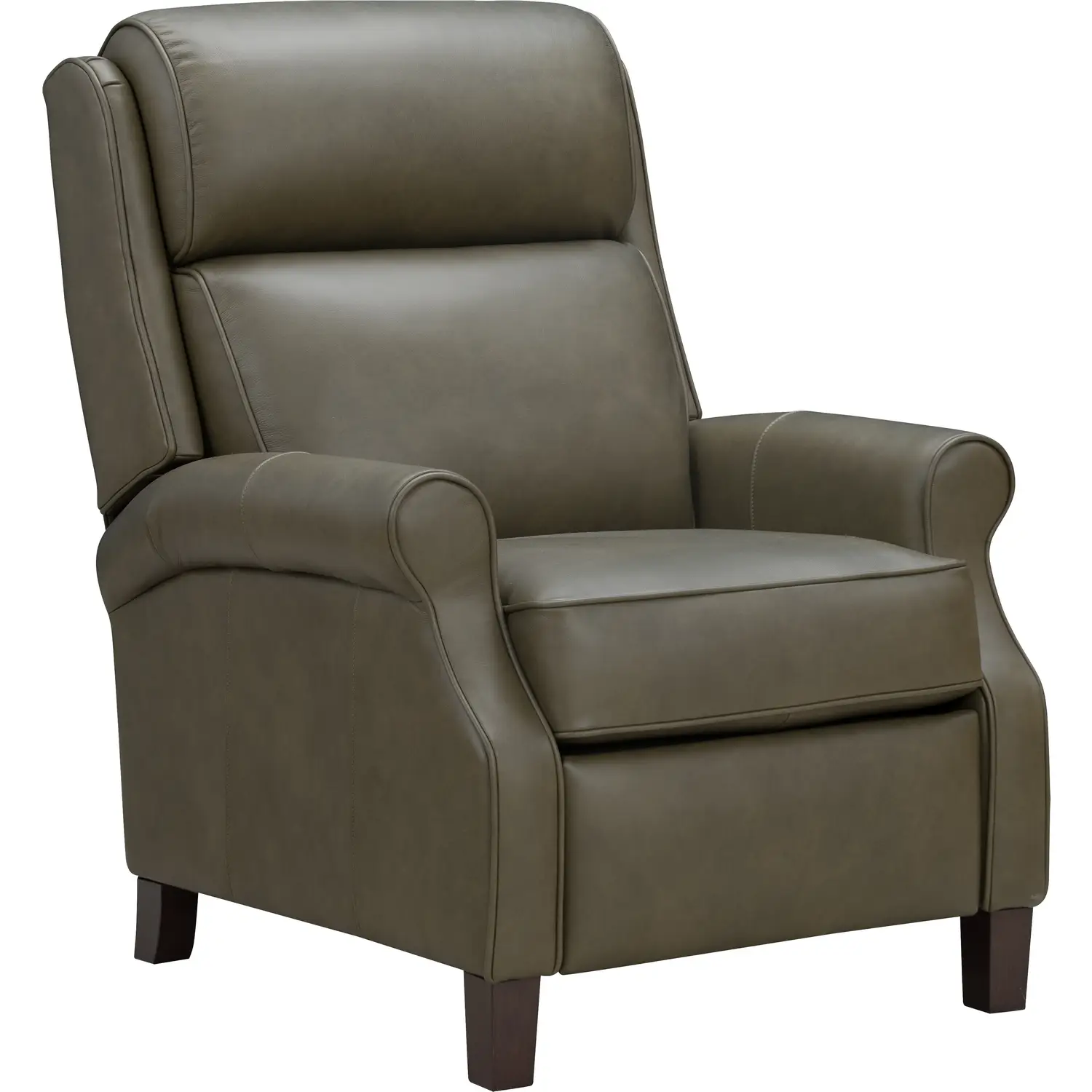 Barcalounger Amber recliner in olive green leather