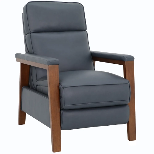 Ashland Manual Recliner in Santa Fe Ocean Blue Top Grain Leather