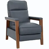 Ashland Manual Recliner in Santa Fe Ocean Blue Top Grain Leather