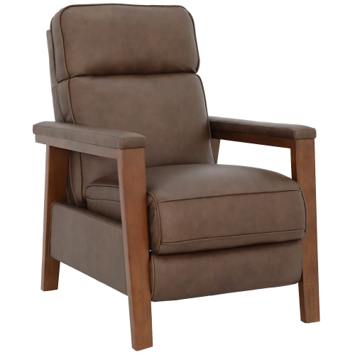 Ashland Manual Recliner in Oasis Walnut Brown Top Grain Leather