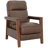 Ashland Manual Recliner in Oasis Walnut Brown Top Grain Leather
