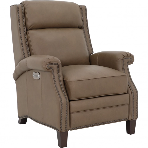 Barrett Power Recliner w/ Power Head Rest in Cashmere Taupe Top Grain Leather