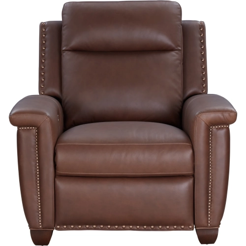 Briar Power Recliner w/ Power Head Rest in Chocolate Brown Top Grain Leather