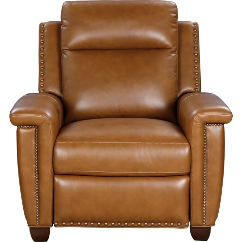 Briar Power Recliner w/ Power Head Rest in Saddle Brown Top Grain Leather
