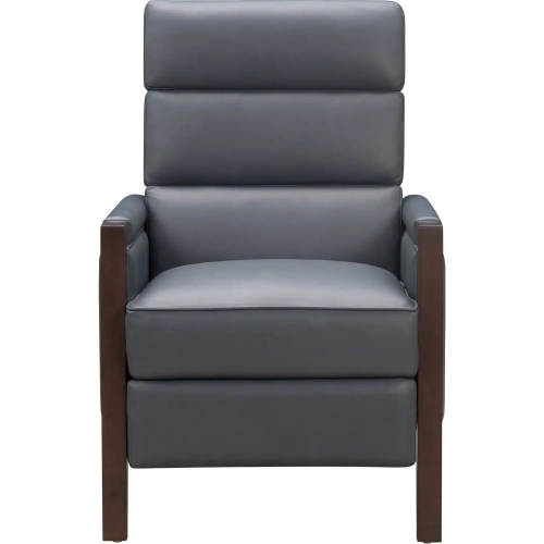 Carolyne Push Thru the Arms Recliner in Santa Fe Ocean Top Grain Leather
