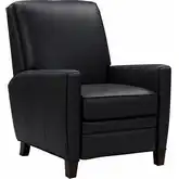Celina Push Thru the Arms Recliner in Wenlock Onyx Top Grain Leather