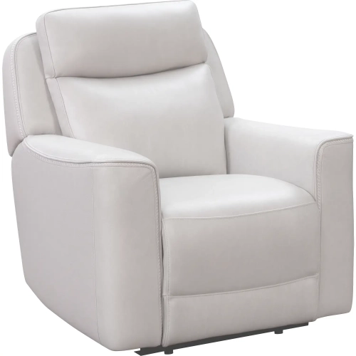 Chester Triple Power Recliner in Soft White Top Grain Leather