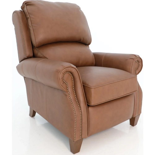 Churchill Manual Recliner in Dobbs Saddle Brown Top Grain Leather