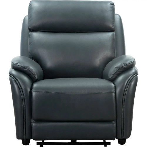 Corry Power Recliner with Power Head Rest & Power Lumbar in Dark Blue Leather