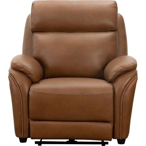 Corry Power Recliner with Power Head Rest & Power Lumbar in Simon Saddle Brown Leather