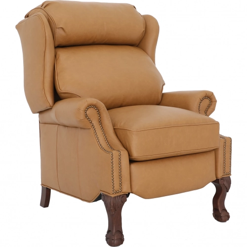 Danbury Manual Recliner in Santa Fe Brandy Brown Top Grain Leather