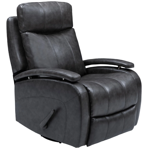 Duffy Manual Swivel Glider Recliner in Ryegate Gray Leather