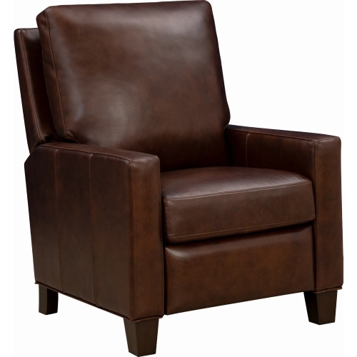 Fairview Manual Recliner in Elway Fudge Brown Top Grain Leather