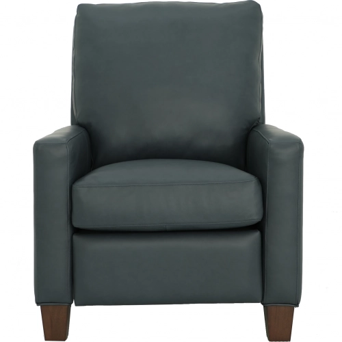 Fairview Manual Recliner in Santa Fe Ocean Blue Top Grain Leather