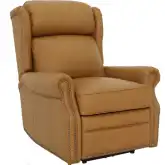 Gabby Power Recliner w/ Power Head Rest & Lumbar in Brandy Brown Top Grain Leather