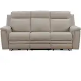 Harper Triple Power Reclining Sofa in Berlin Cream Leather
