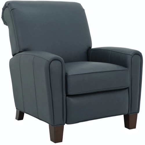 Harrington Manual Recliner in Ocean Blue Top Grain Leather