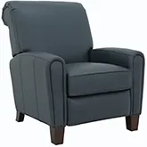Harrington Manual Recliner in Ocean Blue Top Grain Leather